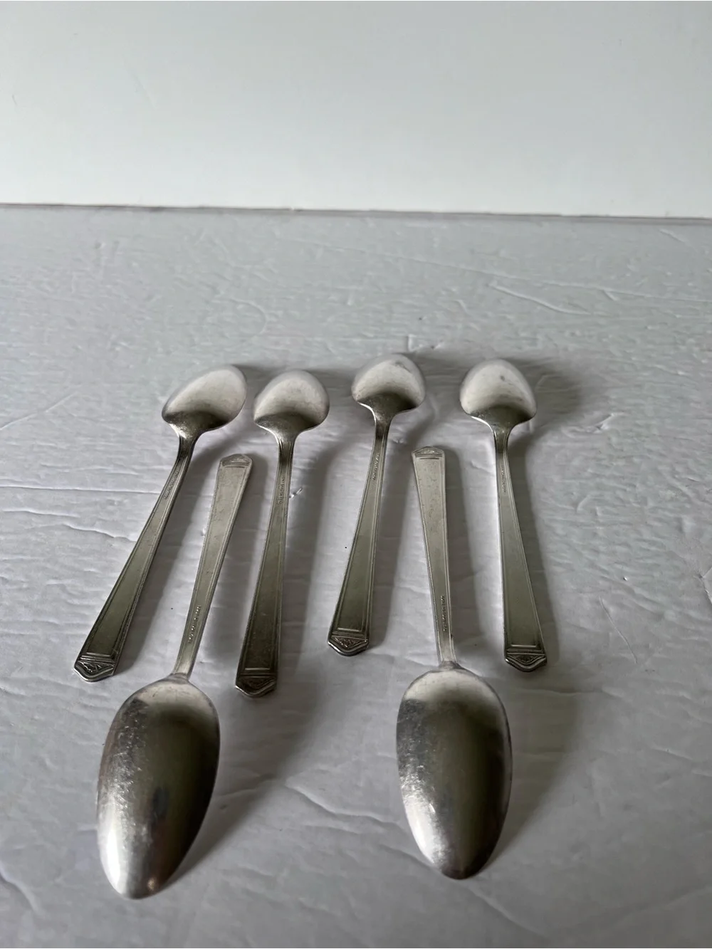 VTG 1847 Rogers Bros Silverware Not Mono Anniversary Pattern 6 Teaspoons Replace